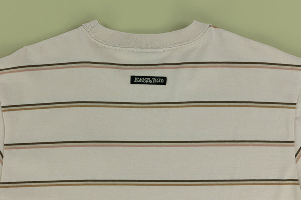 Brown Cat Patch Striped T-Shirt - T-Shirts - killeracid.com