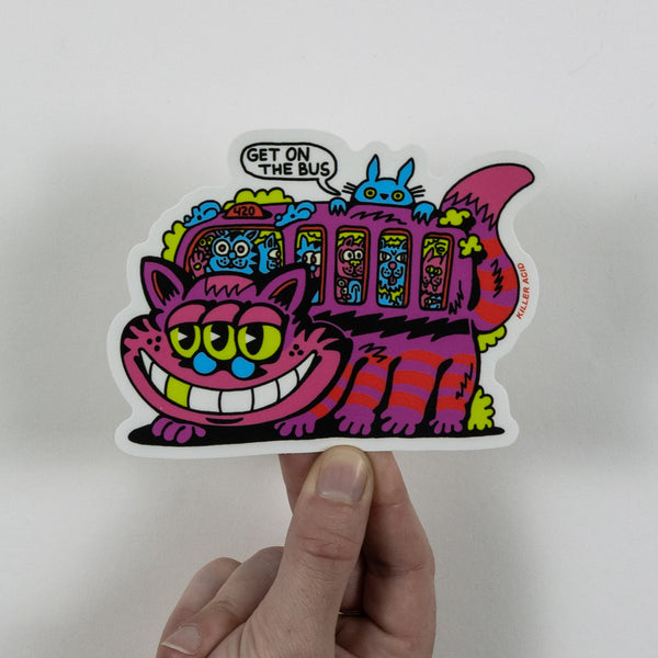 Cheshire Cat Bus Sticker - Stickers - killeracid.com