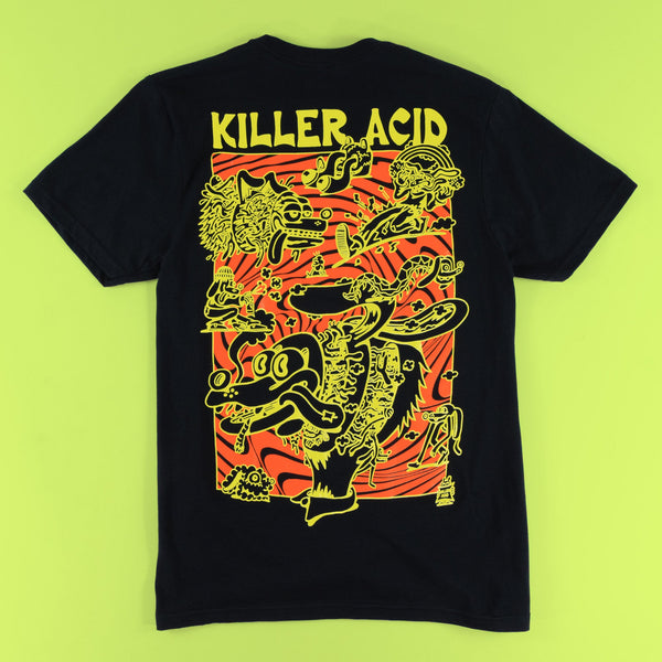 Dog Daze Neon Black T-Shirt - T-Shirts - killeracid.com