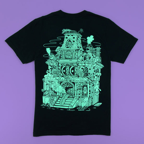 Haunted House Glow in the Dark T-Shirt - T-Shirts - killeracid.com