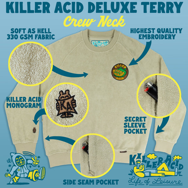 Killer Acid Terry Crewneck - Long Sleeves - killeracid.com