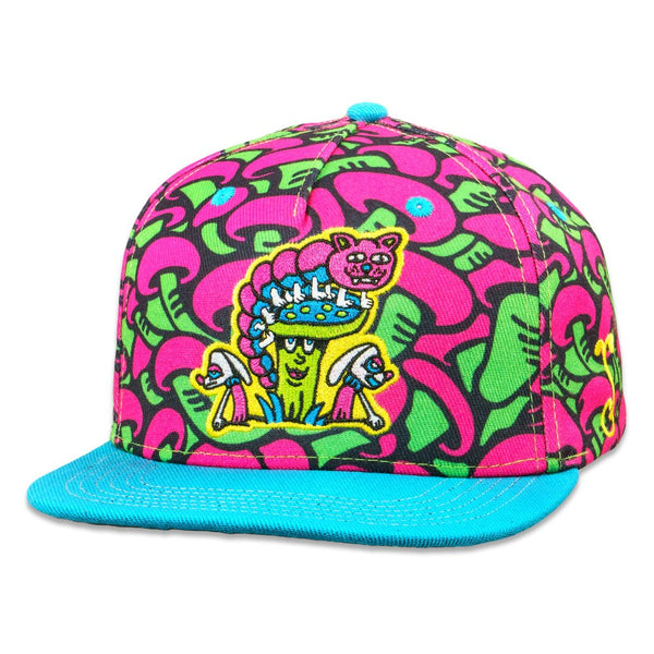 Mushroom Friends Pink Snapback Hat - Hats - killeracid.com
