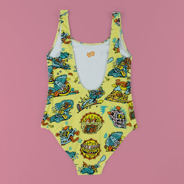 Orange Sunshine One - Piece Swimsuit - Swimwear - killeracid.com