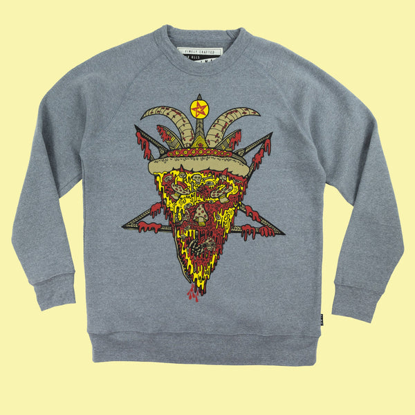 Pizza Satan Crewneck - Long Sleeves - killeracid.com