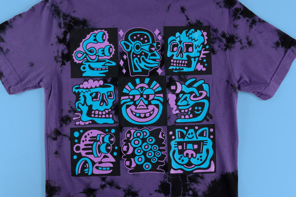 Purple Heads Deluxe Crystal Wash T-Shirt - T-Shirts - killeracid.com