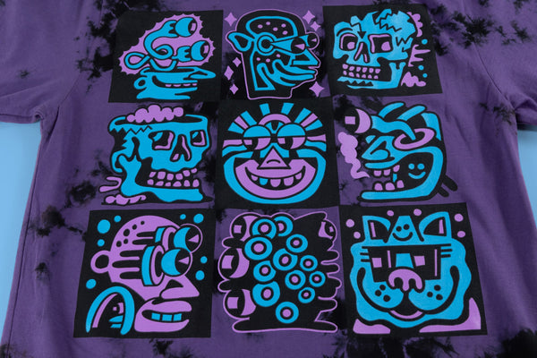 Purple Heads Deluxe Crystal Wash T-Shirt - T-Shirts - killeracid.com