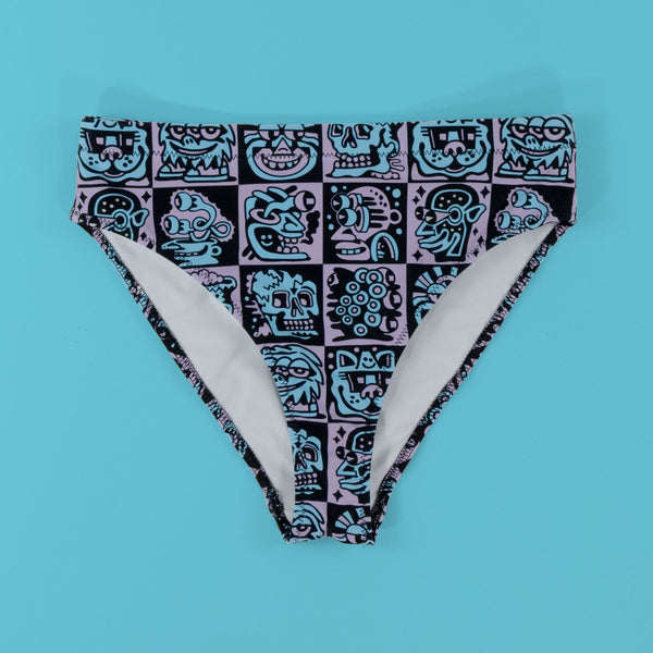 Purple Heads High Waisted Bikini - Swimwear - killeracid.com