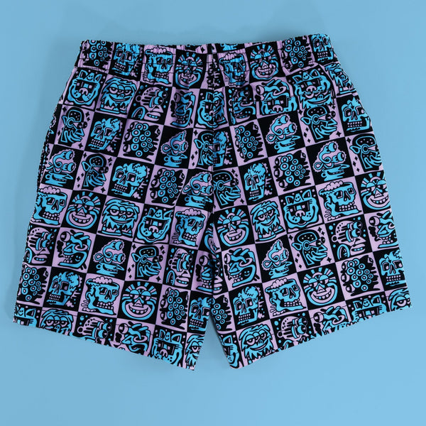 Purple Heads Swim Trunk - Shorts - killeracid.com