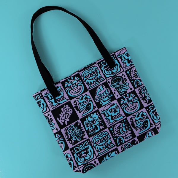 Purple Heads Tote Bag - Bags - killeracid.com