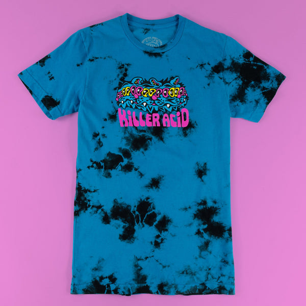 Wavy Cat Deluxe Crystal Wash T-Shirt - T-Shirts - killeracid.com