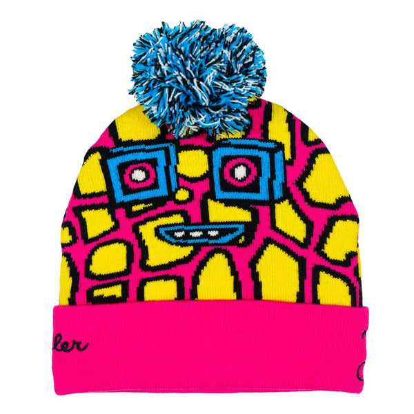 Yellow Pom Beanie - Hats - killeracid.com