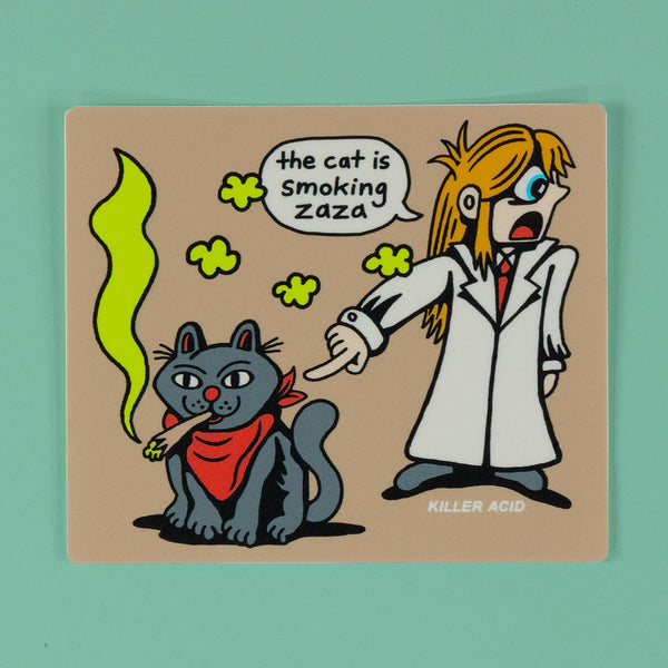 Zaza Cat Sticker - Stickers - killeracid.com