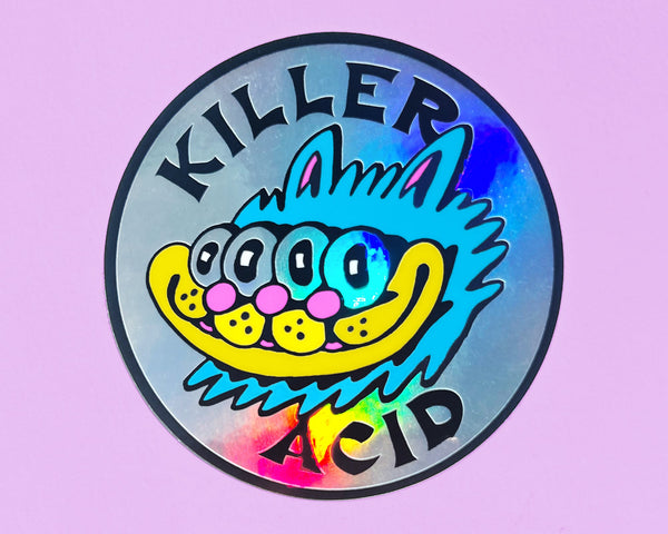 4 Eyed Cat Sticker - Stickers - killeracid.com