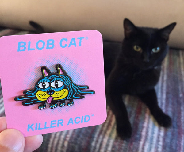 Blob Cat Enamel Pin - Pins - killeracid.com