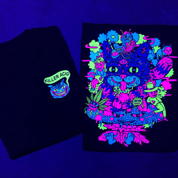 Cheshire OG Purple Blacklight T-Shirt - T-Shirts - killeracid.com