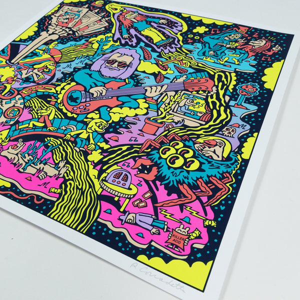 Jerry Garcia Screen Print - Posters & Prints - killeracid.com