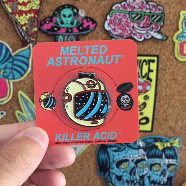 Melted Astronaut Enamel Pin - Pins - killeracid.com