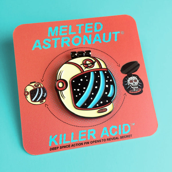 Melted Astronaut Enamel Pin - Pins - killeracid.com