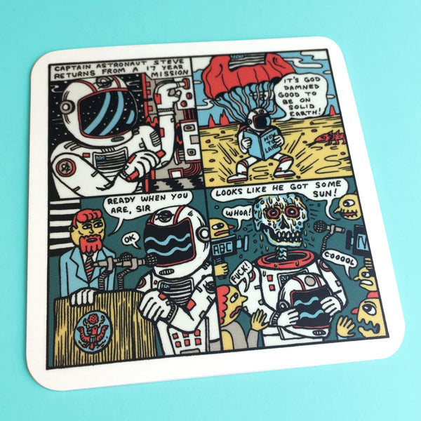 Melted Astronaut Enamel Pin - Pins - killeracid.com