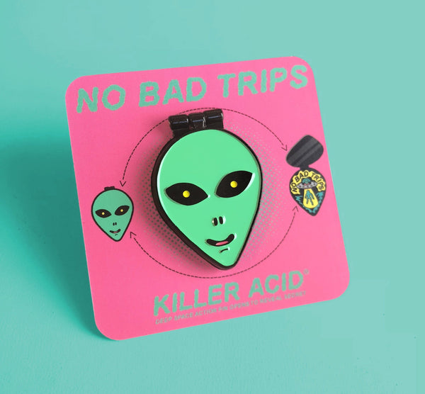 No Bad Trips Enamel Pin - Pins - killeracid.com