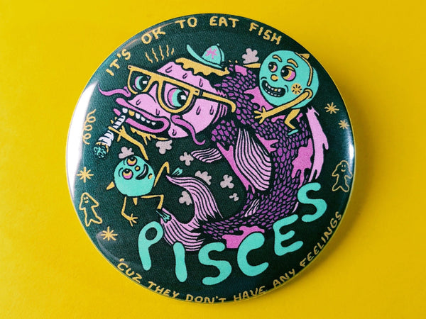 Pisces Button - Buttons - killeracid.com