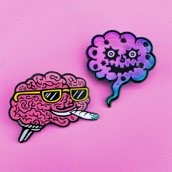 Smoking Brain Pin Set - Pins - killeracid.com