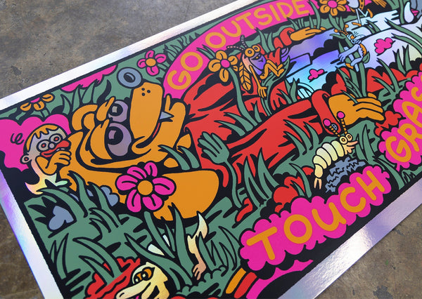 Touch Grass Screen Print - Posters & Prints - killeracid.com