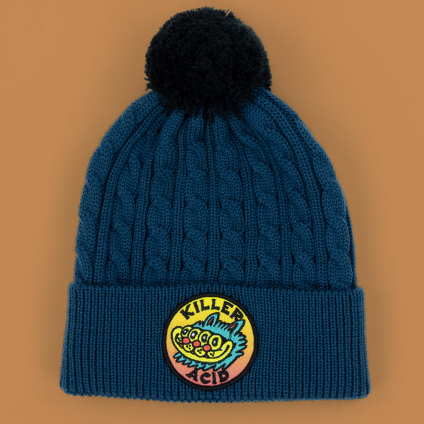 4 Eyed Cat Pom Beanie - Beanies - killeracid.com