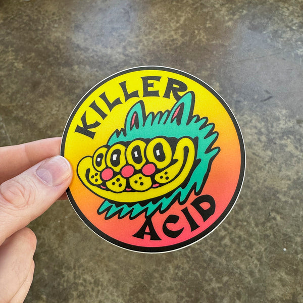 4 Eyed Cat Sticker - Stickers - killeracid.com