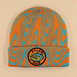 Killer Acid 4 Eyed Cat Swirl Beanie front product view