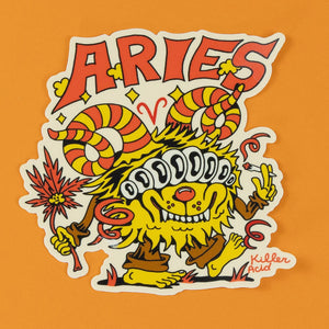 Astrology Freaks Aries Sticker - Stickers