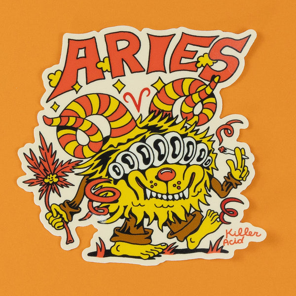 Astrology Freaks Aries Sticker - Stickers - killeracid.com