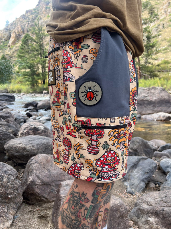 Bindle Conspiracy x Killer Acid Shroom Shorts - Shorts - killeracid.com