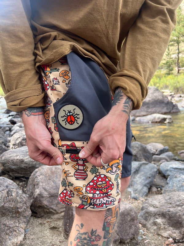 Bindle Conspiracy x Killer Acid Shroom Shorts - Shorts - killeracid.com