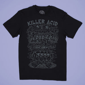 Black Wavy Cat T-Shirt - T-Shirts - killeracid.com