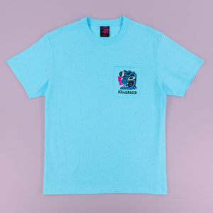 Killer Acid Blue Head Pocket T-Shirt front product view