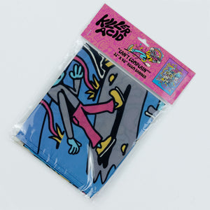 Killer Acid Can't Complain Banner - purple-blue skull Got No Brain scene wall flag