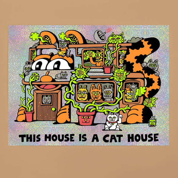 Cat House Screen Print - Posters & Prints - killeracid.com