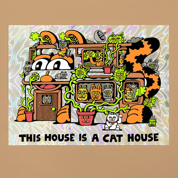 Cat House Screen Print - Posters & Prints - killeracid.com