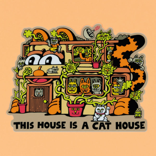 Cat House Sticker - Stickers - killeracid.com