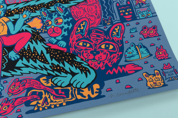 Cat Planet Screen Print