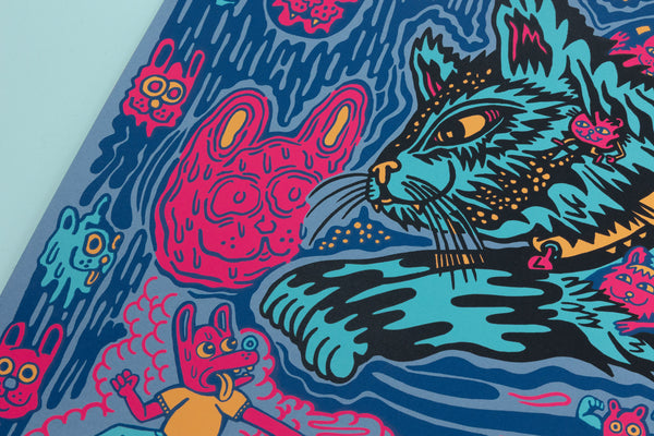Cat Planet Screen Print