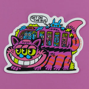 Cheshire Cat Bus Sticker - Stickers