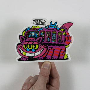 Cheshire Cat Bus Sticker - Stickers