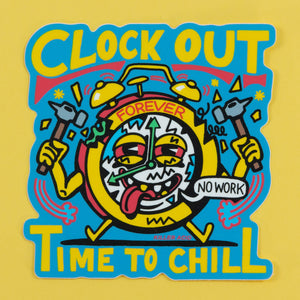 Clock Out Sticker - Stickers