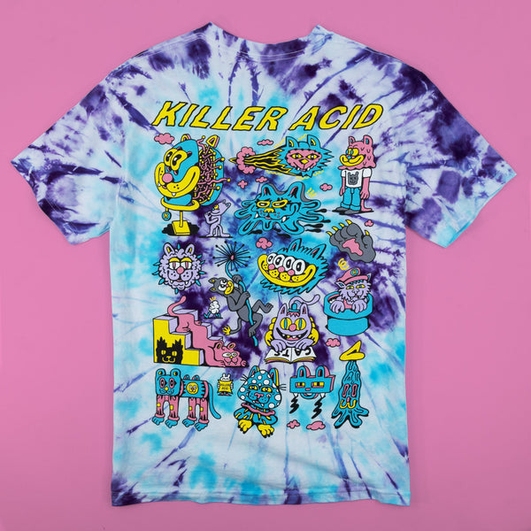 Cosmic Cats Tie Dye T - Shirt - T - Shirts - killeracid.com