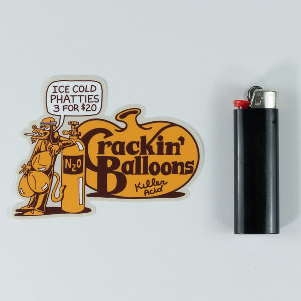 Crackin' Balloons Sticker - Stickers - killeracid.com