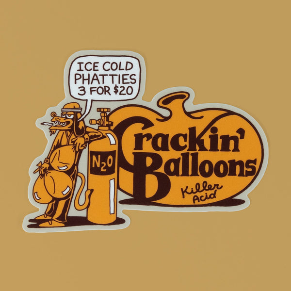 Crackin' Balloons Sticker - Stickers - killeracid.com