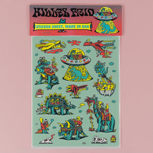 Cretaceous Cosmonauts Sticker Sheet - Stickers - killeracid.com