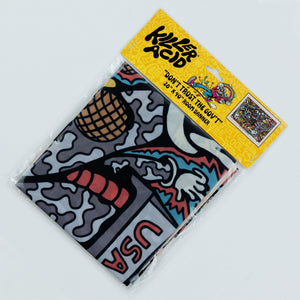 Killer Acid Don't Trust The Government Banner - psychedelic skull protest scene wall flag